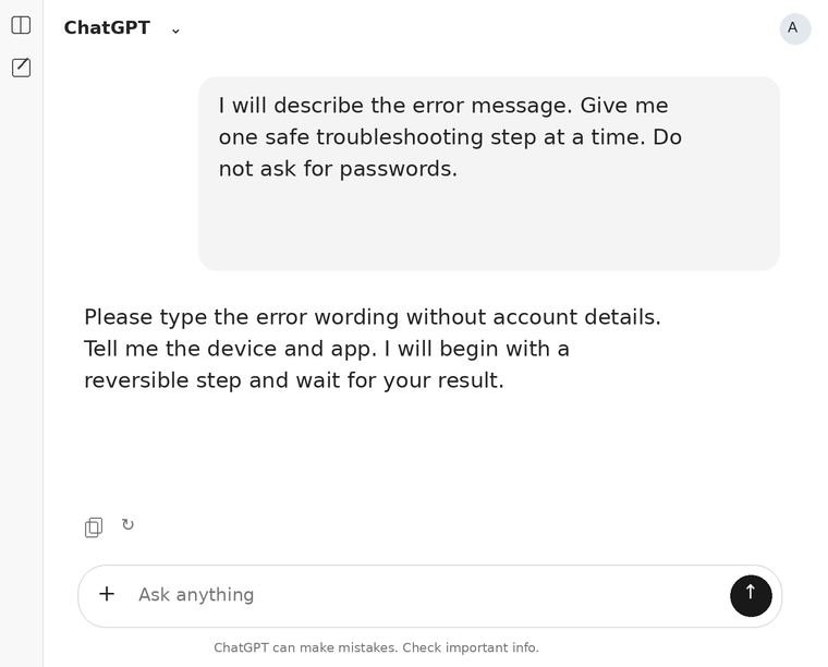 One step at a time makes troubleshooting easier to follow and undo.