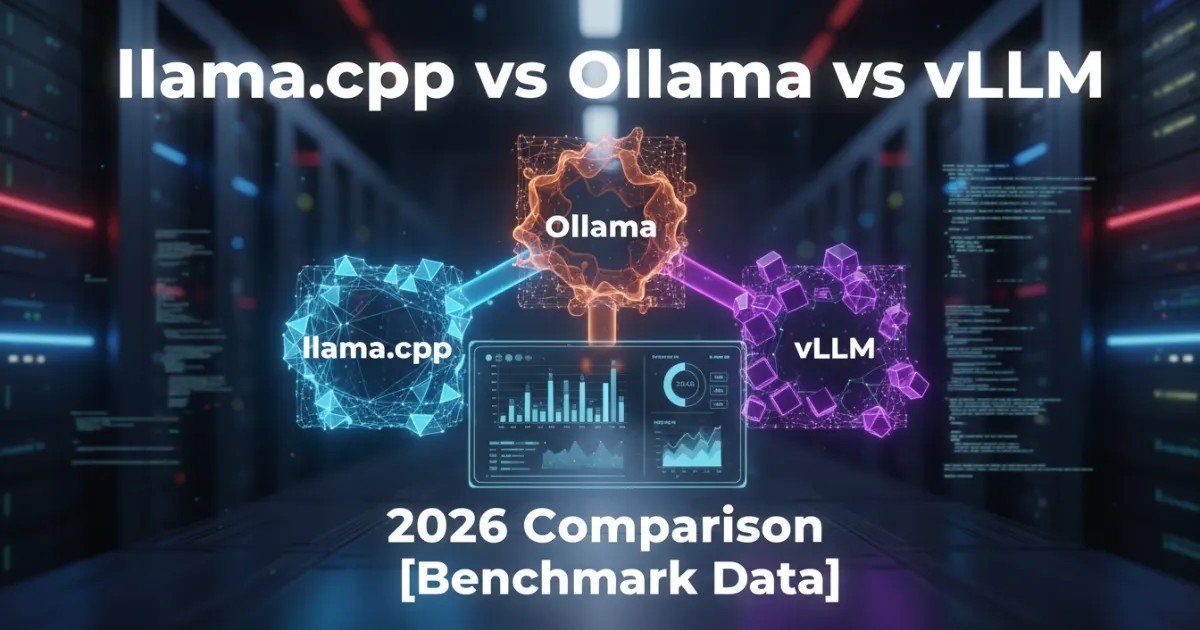 llama.cpp vs Ollama vs vLLM: 2026 Comparison [Benchmarks]